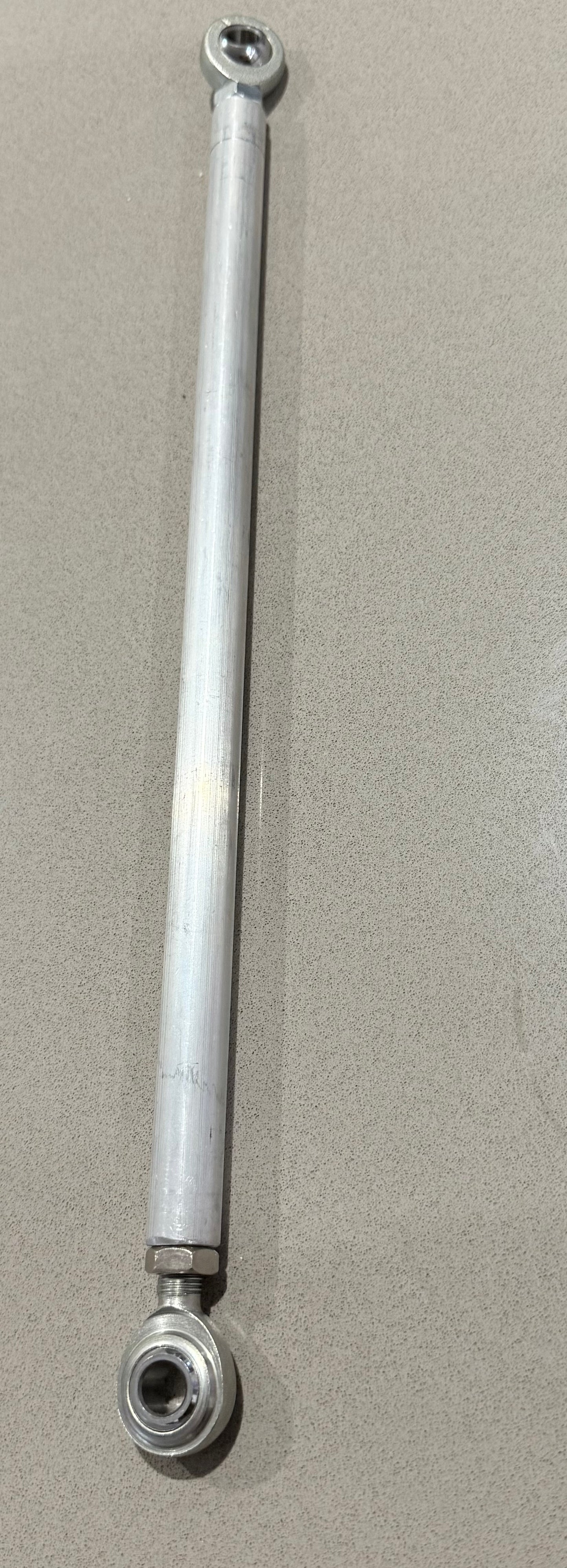 12 1/2" Tie Rod 3/8 UNF Steel Rod Ends, Aluminium Rods